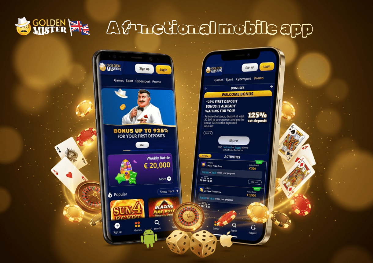 Use the Functional Golden Mister UK mobile app